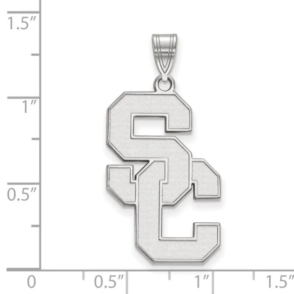 10K White Gold University of Southern California XL Pendant